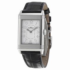 Jaeger LeCoultre Grande Reverso Ultra Thin White Dial Black Leather Ladies Watch Q3208422