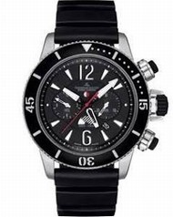 Jaeger LeCoultre Master Compressor Black Dial Rubber Automatic Chronograph Men's Watch Q178T670