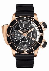 Jaeger Lecoultre Master Compressor Diving Pro Black Dial 18kt Rose Gold Black Rubber Men's Watch Q1852670