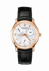 Jaeger LeCoultre Master Control Silver Dial 18kt Pink Dial Black Leather Men's Watch Q1482401
