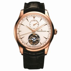 Jaeger LeCoultre Master Grand Tradition Beige Dial 18kt Rose Gold Brown Alligator Mens Watch Q1662510