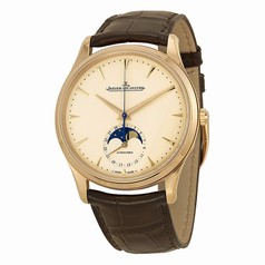 Jaeger LeCoultre Master Ultra Thin Moonphase Ivory Dial Leather Men's Watch Q1362520
