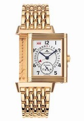 Jaeger LeCoultre Reverso Date White Dial 18kt Pink Gold Men's Watch Q273212A