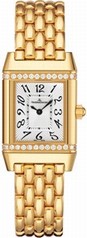 Jaeger LeCoultre Reverso Lady Silver Dial 18kt Gold Diamond Ladies Watch Q2641140