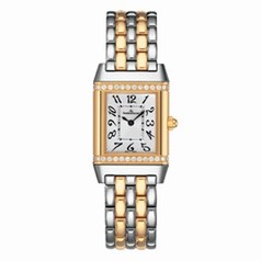 Jaeger LeCoultre Reverso Silver Dial 18kt Gold and Steel Ladies Watch Q2655130