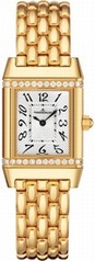 Jaeger LeCoultre Reverso Silver Dial 18kt Gold Diamond Ladies Watch Q2651130