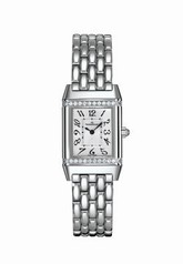 Jaeger LeCoultre Reverso Silver Guilloche Dial Stainless Steel Ladies Watch Q2658130