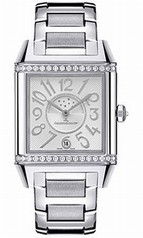 Jaeger LeCoultre Reverso Squadra Duetto Silver Dial Stainless Steel Diamond Ladies Watch Q7058120
