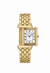 Jaeger LeCoultre Reverso White Dial 18kt Yellow Gold Ladies Watch Q2611110