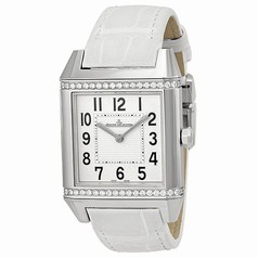 Jaeger LeCoultre White Dial White Leather Ladies Watch Q7068421