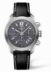 Longines GrandeVitesse Chronograph Grey Leather (L3.635.4.06.2) 禄 WatchBase.com