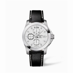 Longines Conquest Chronograph Silver Leather (L3.662.4.76.0)