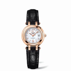 Longines PrimaLuna Automatic 26.5 Pink Gold Leather Funky MOP (L8.111.8.83.2)