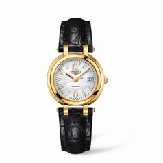 Longines PrimaLuna Automatic 30 Yellow Gold Leather Funky MOP (L8.113.6.83.2)