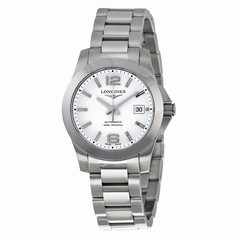 Longines Conquest Automatic White Dial Stainless Steel Ladies Watch L3.276.4.16.6