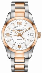 Longines Conquest Classic GMT Silver Dial Steel and Rose Gold Automatic Men's Watch L27995767