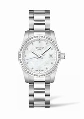 Longines Conquest Mother of Pearl Diamond Stainless Steel Ladies Watch L34000876