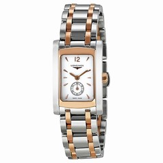 Longines Dolce Vita White Dial Steel and Pink Gold Ladies Watch L51555187