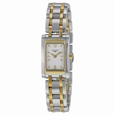 Longines Dolce Vita White Dial Steel and Yellow Gold PVD Ladies Watch L51585287