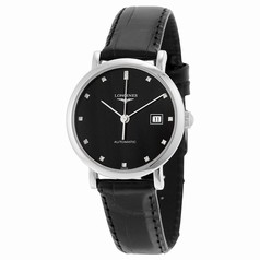 Longines Elegant Black Diamond Dial Automatic Ladies Watch L43104572