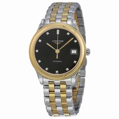 Longines Flagship Black Dial Silver - Gold Stainless Steel Band Automatic Men's Watch L47743577