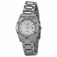 Longines HydroConquest White Pearl Dial Ladies Watch L3.298.4.87.6