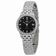 Longines La Grande Classique Automatic Diamond Black Dial Stainless Steel Ladies Watch L42740576