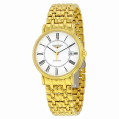 Longines La Grande Classique Presence Automatic White Dial 18kt Gold-plated Men's Watch L49212118