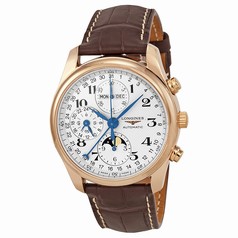 Longines Master Collection Chronograph White Dial Chronograph Brown Leather Men's Watch L26738783