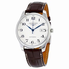 Longines Master Collection Silver Dial Brown Alligator Leather Automatic Men's Watch L28934783