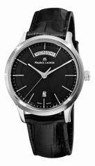 Maurice Lacroix Les Classiques Black Dial Black Leather Men's Watch LC1007-SS001-330
