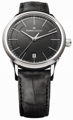 Maurice Lacroix Les Classiques Black Dial Black Leather Men's Watch LC1117-SS001-330