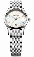 Maurice Lacroix Les Classiques Date Midsize Mother Of Pearl Dial Stainless Steel Ladies Quartz Watch LC1026-SS002-170