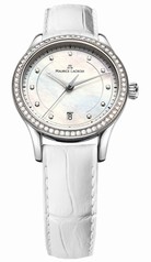 Maurice Lacroix Les Classiques Date Midsize Mother Of Pearl Dial White Leather Ladies Quartz Watch LC1026-SD501-170