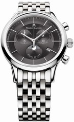 Maurice Lacroix Les Classiques Phase de Lune Chronograph Black Dial Men's Watch LC1148-SS002-331