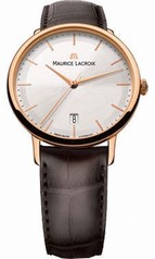 Maurice Lacroix Les Classiques Silver Dial Brown Leather Automatic Ladies Watch LC6003-PG101-130