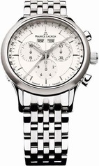 Maurice Lacroix Les Classiques Silver Dial Chronograph Stainless Steel Men's Watch LC1008-SS002-130