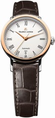 Maurice Lacroix Les Classiques White Dial Brown Alligator Leather Ladies Automatic Watch LC6063-PS101-110