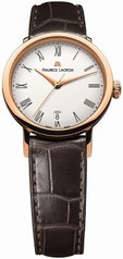 Maurice Lacroix Les Classiques White Dial Brown Leather Strap Ladies Automatic Watch LC6013-PG101-110