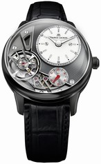 Maurice Lacroix Masterpiece Gravity Black Leather Men's Watch MP6118-PVB01-130