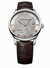 Maurice Lacroix Masterpiece Silver Dial Brown Crocodile Leather Men's Watch MP6807-SS001-111