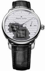 Maurice Lacroix Masterpiece Square Wheel Silver with Engraved Cubes Dial Automatic Men's Watch MP7158-SS001-909