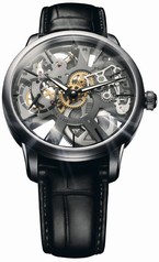 Maurice Lacroix Masterpiece Squelette Black Leather Men's Watch MP7138-SS001-030
