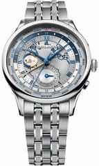 Maurice Lacroix Masterpiece Tradition Worldtimer Silver Dial Stainless Steel Men's Watch MP6008-SS002-111