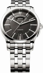 Maurice Lacroix Pontos Day Date Black Dial Stainless Steel Men's Watch PT6158-SS002-33E