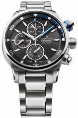 Maurice Lacroix Pontos S Black and Blue Dial Chronograph Stainless Steel Men's Watch PT6008-SS002-331