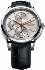 Maurice Lacroix Pontos Silver Dial Leather Men'ss Watch PT6188-SS001-131