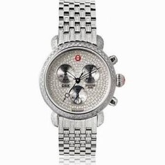 Michele CSX-36 Ultimate Chronograph Pave Diamond Dial Stainless Steel Ladies Watch MWW03C000504