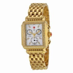 Michele Deco Day Gold-tone Diamond Dial Watch MWW06P000100