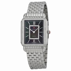 Michele Deco II Black Mother of Pearl Dial Stainless Steel Ladies Watch MWW06X000011